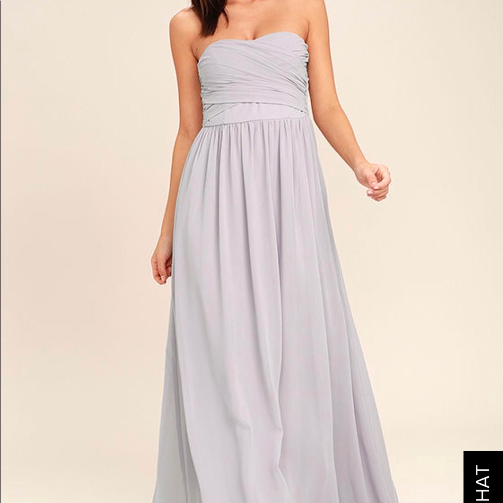 Gray prom dress